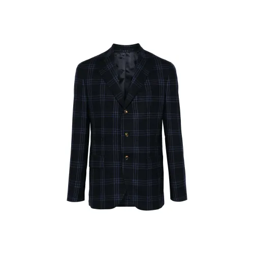 Eleventy FIRSTCLASS Made IN Italy SS24 Бизнес Костюм Пальто Мужской Морской Синий