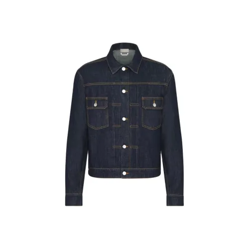DIOR SS24 Denim Jacket Men's Navy Blue