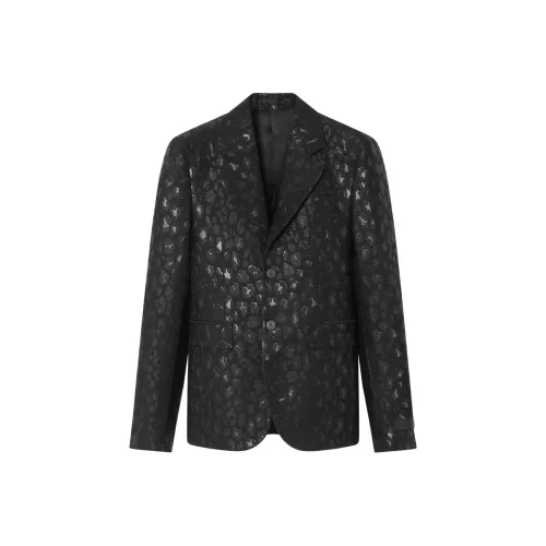 VERSACE SS24 Бизнес Костюм Пальто Мужской Черный