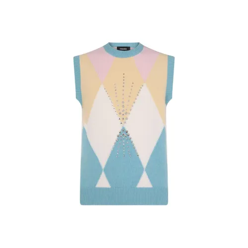 DSQUARED 2 SS24 Жилет Мужской Светло-Синий