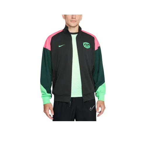 nike Dri FitAcademy Australia Pro Куртки Пальто Мужской Ночной Лесной Профессиональный Зеленый Супер Розовый Poison Зеленый