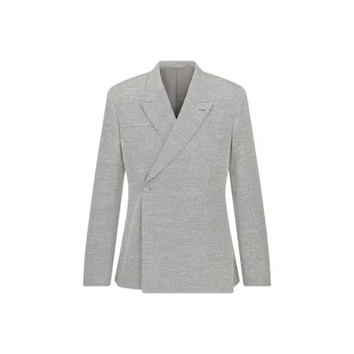 DIOR FW24 Бизнес-костюм Пальто Мужской Серый