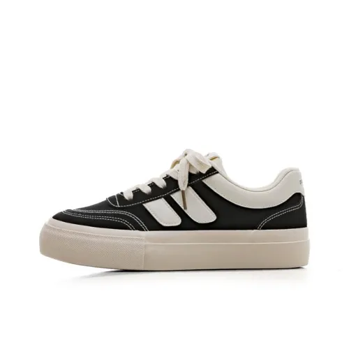 PAUL FRANK Покрытие Slip-Resistant и Abrasion-Resistant Низкие Кроссовки для Скейтбординга Женские Черные