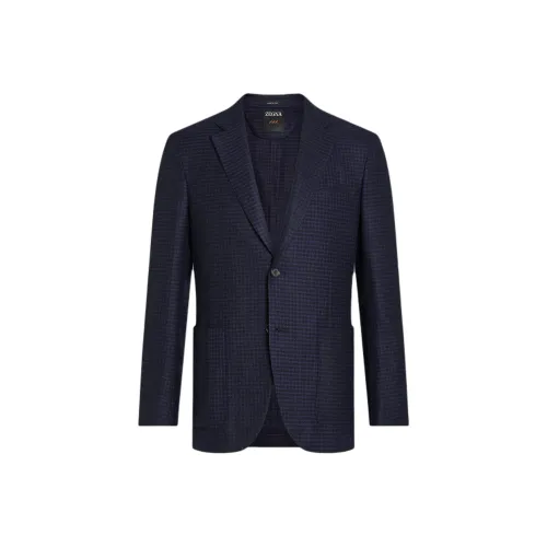 Ermenegildo Zegna Синий Черный Мужской Деловой Костюм