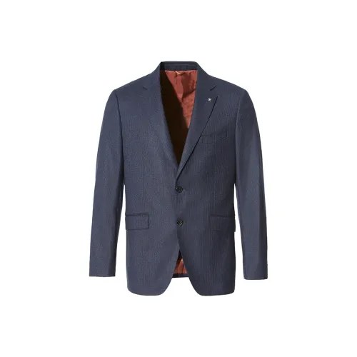 DIDIBOY Бизнес-костюм мужской синий оранжевый