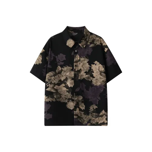 HSWLD Короткий рукав рубашка унисекс черный