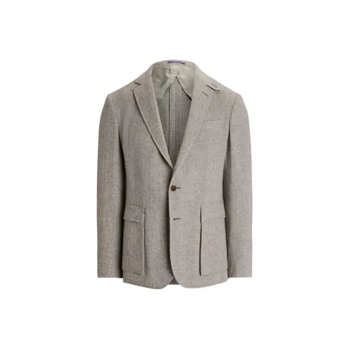 Ralph Lauren Purple Label SS24 Бизнес-костюм Пальто Мужской Серый