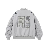 Серый хлопковый пуховик