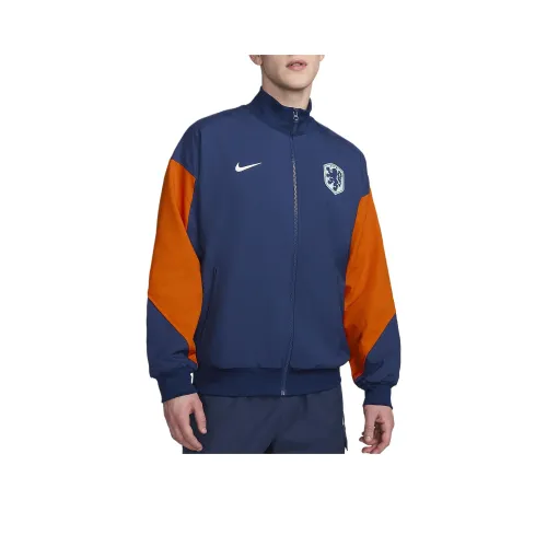 Nike Dri Fit Sport Куртки Пальто Мужской Вакуум Синий Безопасность Оранжевый Белый