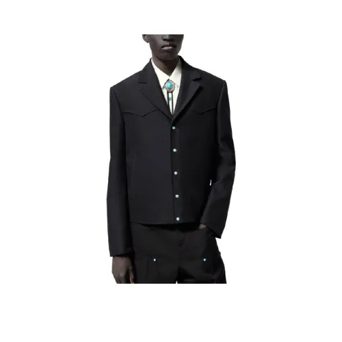 LOUIS VUITTON FW24 Бизнес-костюм Пальто Мужской Черный