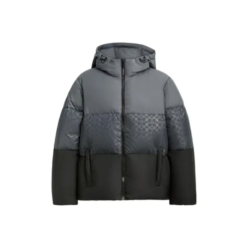 COACH Серый Мужской Пуховик