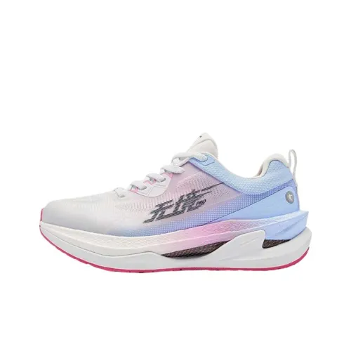 QIAODAN MuJin PRO2,0 Беговые кроссовки Низкий верх Белый/Лунный свет Розовый Женские