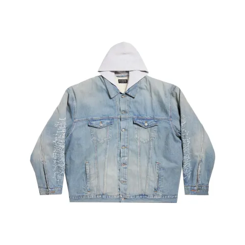 Balenciaga SS24 Denim Jacket Loose Fit Unisex Light Blue Баленсиага SS24 Деним Куртка Свободный крой Унисекс Светло-синий