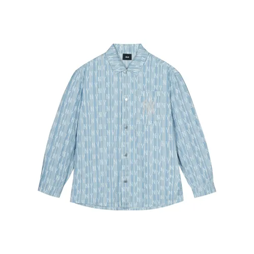 MLB New York Yankees SS24 Denim Jacket Spring Fall Unisex Light Blue