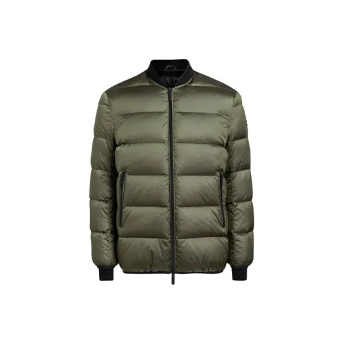 EMPORIO ARMANI Бейсбольный воротник Пуховик Мужской Армейский зеленый