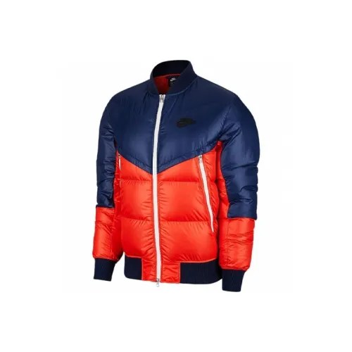 Nike Темно-синий Синий Мужской Пуховик