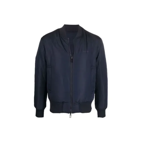 EMPORIO ARMANI Хлопковый пуховик мужской темно-синий