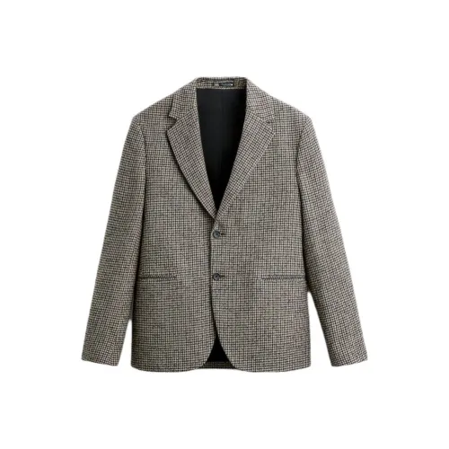 ZARA Бизнес-костюм мужской песочный черный