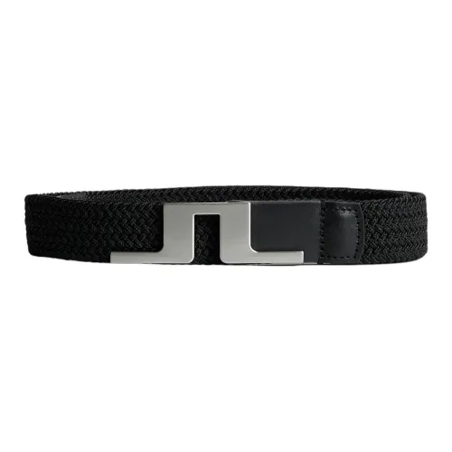 J.Lindeberg Полипропилен Резина Кожаные ремни Унисекс Черный 3 см