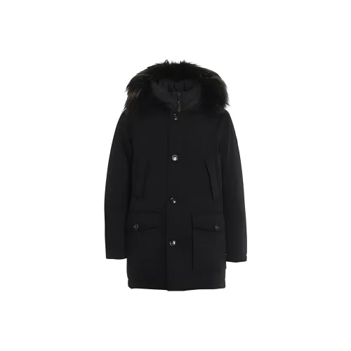 WOOLRICH Черный Мужской Пуховик