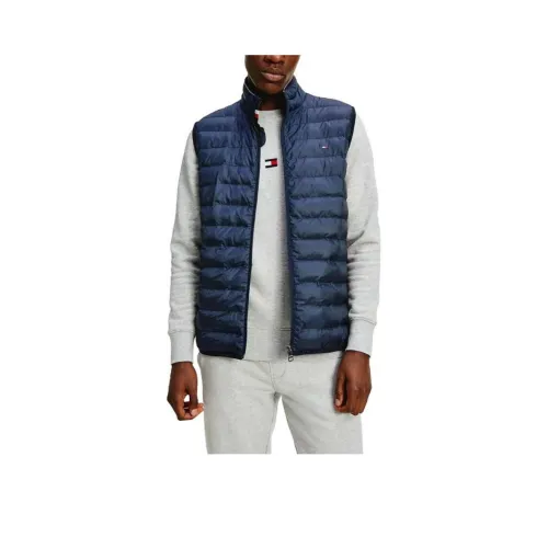 Tommy Hilfiger FW23 Переработанный Упаковочный Жилет Куртка Жилет Мужской Синий