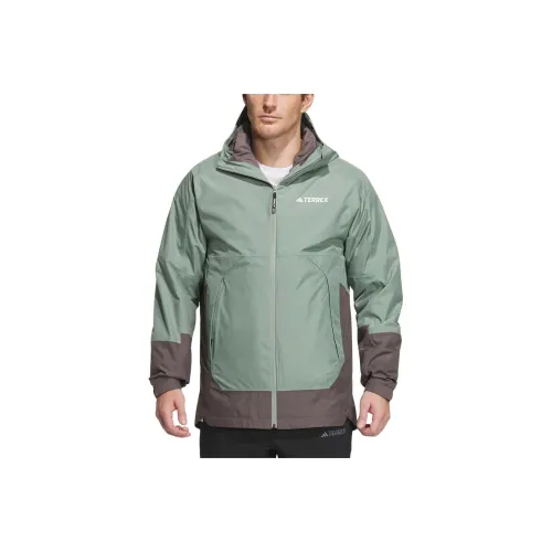 Adidas Водонепроницаемый и Ветрозащитный Ветровка Мужская Пыльно-зеленый