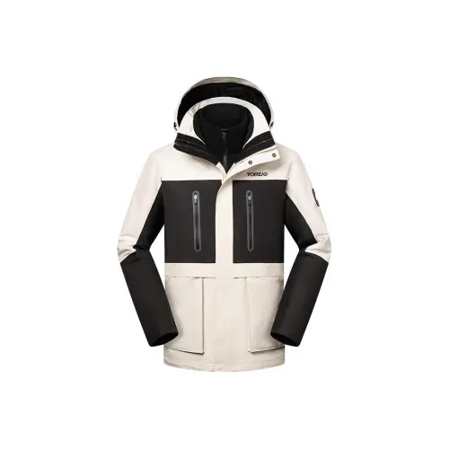 TOREAD Водонепроницаемый и Ветрозащитный для сохранения тепла Ветровка Мужская Полярный Белый Черный