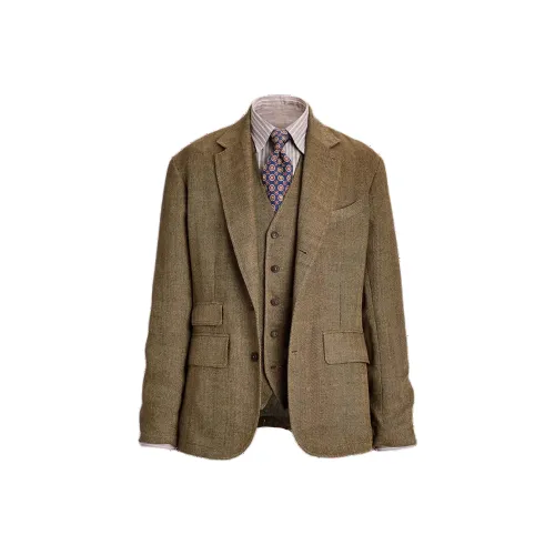 Double RL FW24 Бизнес-костюм Пальто Мужской Коричневый