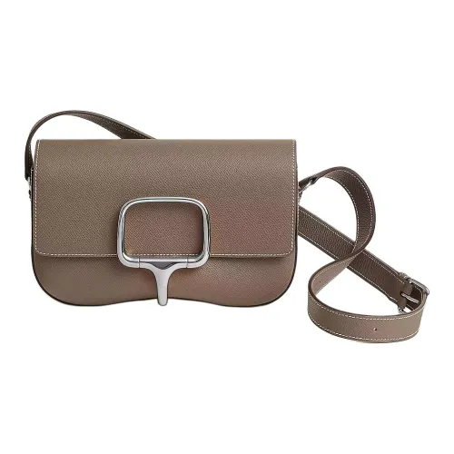 HERMES Della Cavalleria Epsom Телячья кожа Сумка через плечо Женская 18 ÉToupe Слоновая серый