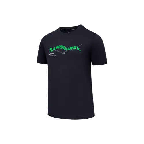 QIAODAN Strong Air Blowing Бег Т-Рубашка Мужская Нова Синий