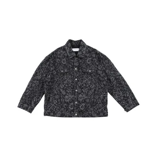 Off Белый деним куртка стандартный мужской черный