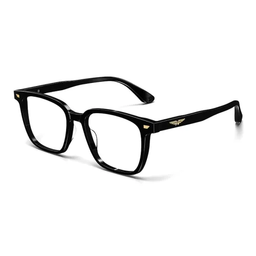 Police Пластиковая оправа Квадрат Оптический каркас Унисекс Яркий черный
