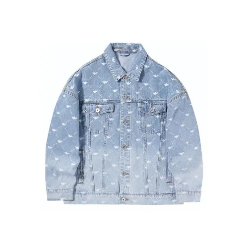 HLA JEANS Джинсовый синий Цветочный 02 Мужские Куртки