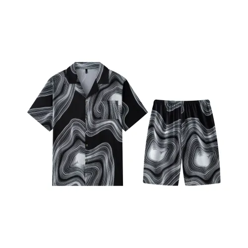 Gongdie Черный мужской комплект пижам