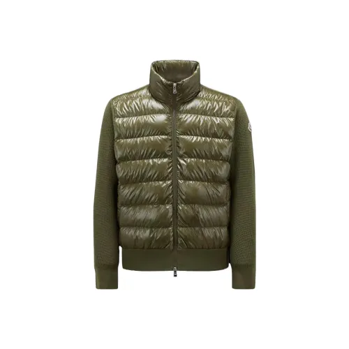 Moncler Пуховик Мужской Оливково-зеленый