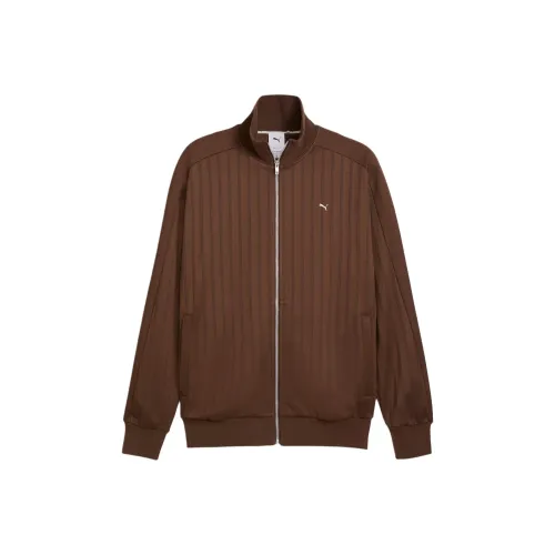 PUMA MMQT7 Track FW24 Куртки и Пальто Мужской Темно-Кофейный Коричневый