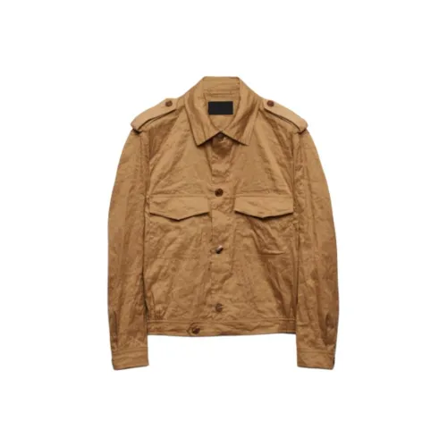 PRADA SS24 Куртки и Пальто Мужской Хаки