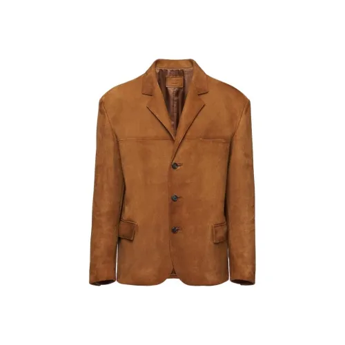 PRADA Куртки для мужчин, табачного цвета