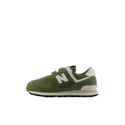 New Balance NB 574 Устойчивые к истиранию Низкие Кеды для Детей Lifestyle Shoes Армейский зеленый Для детей от 3 до 7 лет