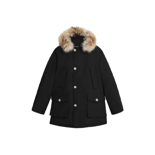 WOOLRICH Черный Мужской Пуховик