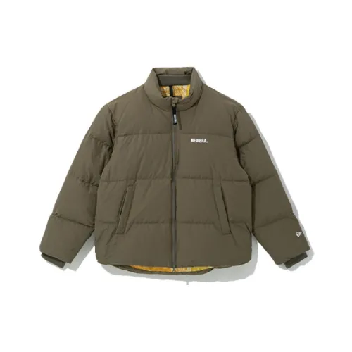 New Era Оливково-зеленая унисекс пуховая куртка