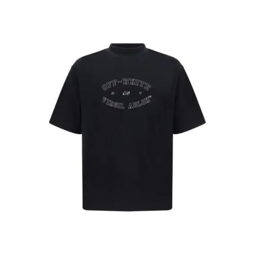 Off Белый Черный Мужские T-рубашки
