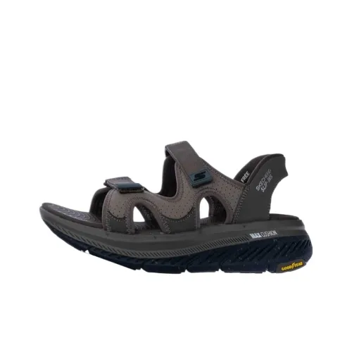 Skechers Max Cushioning Premier 2,0 One Ремень Сандалии Коричневый Мужской