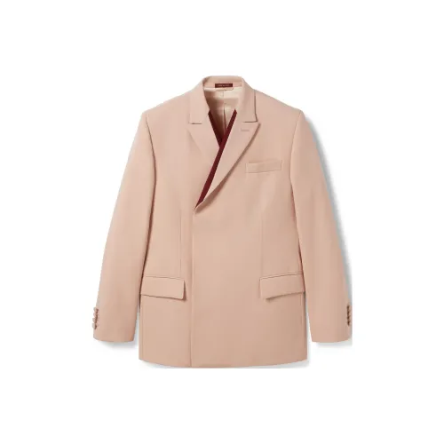 GUCCI FW24 Бизнес-костюм Пальто Мужской Светло-розовый