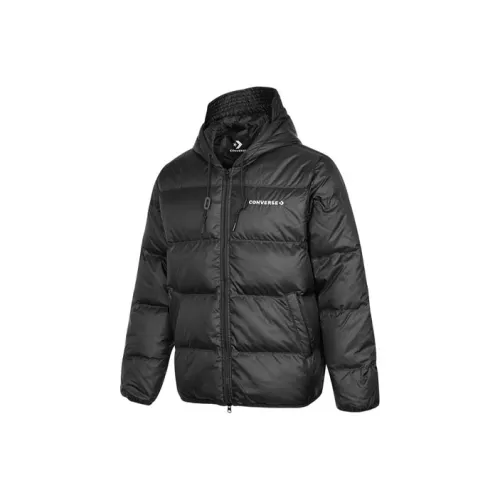 Конверс Hooded Sports Warm Черный Мужской Пуховик