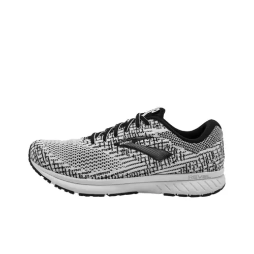 Brooks Slip Resistant Abrasion Resistant Низкий Топ Повседневные Беговые кроссовки Женские Белый Черный