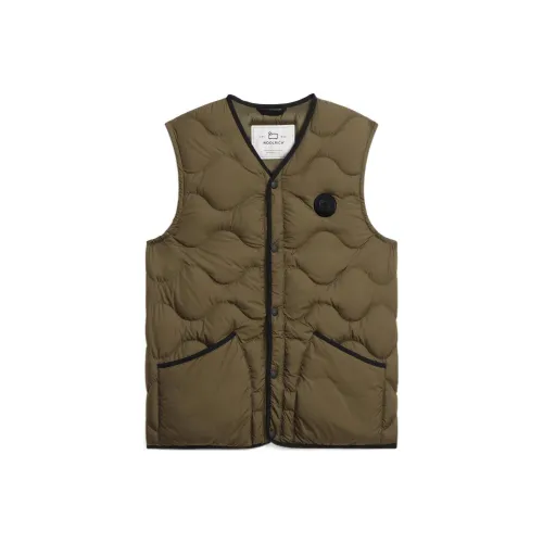 WOOLRICH Army Green Men's Down Vest WOOLRICH Армейский зеленый мужской пуховый жилет