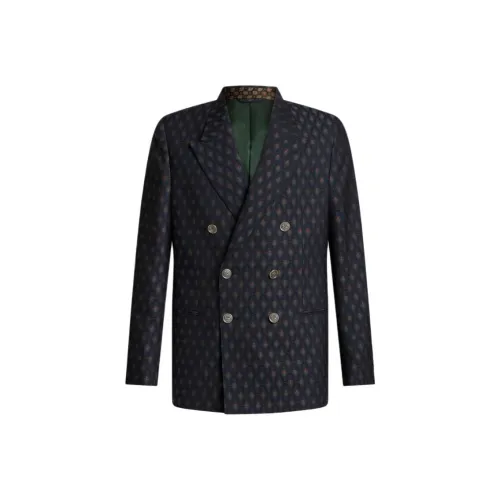 ETRO Морской Синий Мужской Деловой Костюм