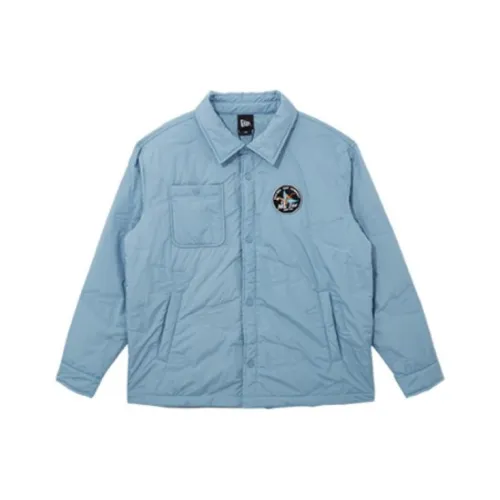 New Era FW22 Хлопковый пуховик Унисекс Ледяной синий