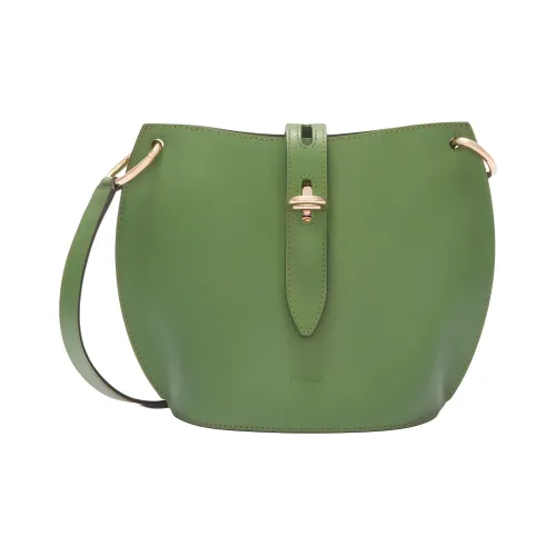 Furla Soft Calfskin Bucket Bag Crossbody Bag Mini Women's Moss Green